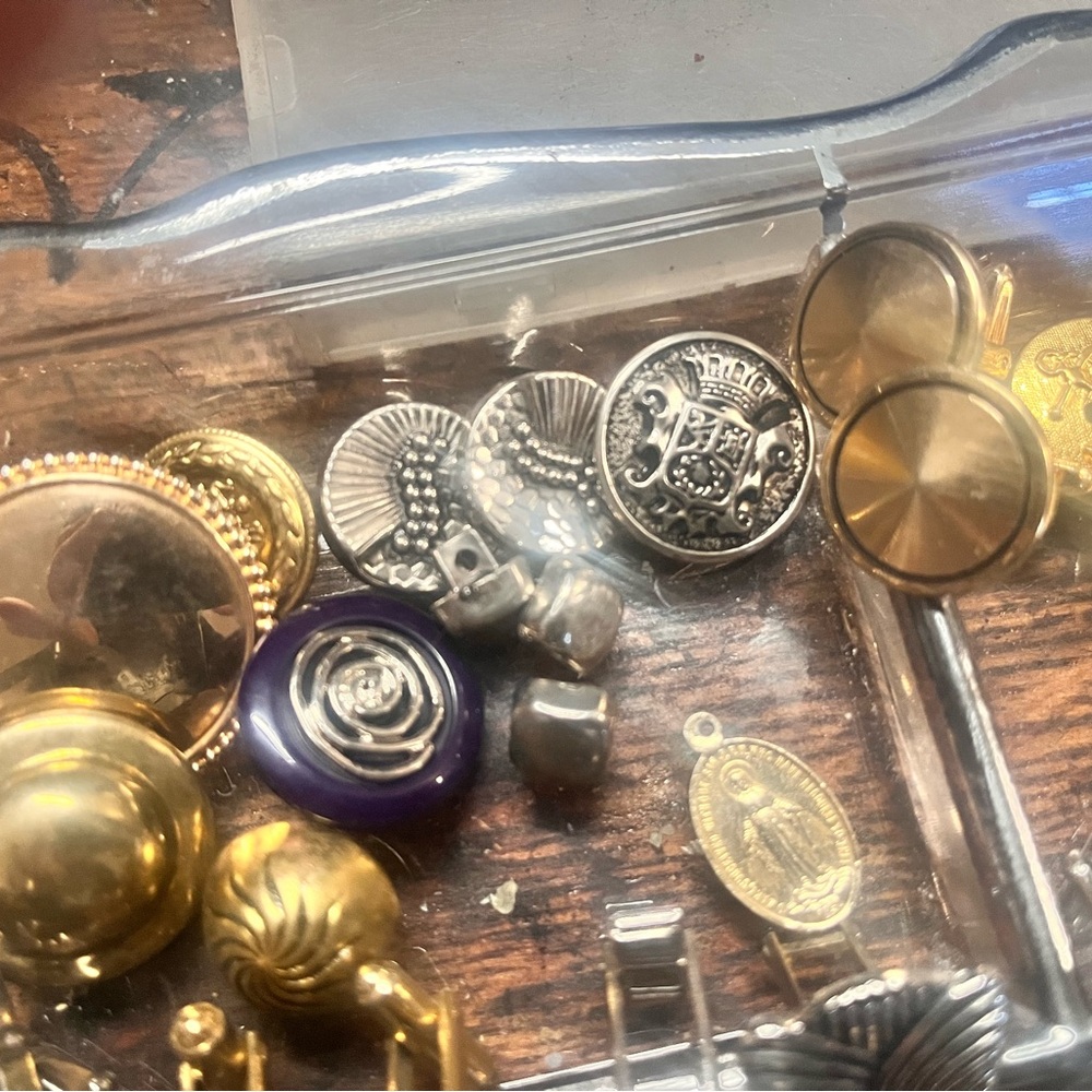Assorted Gold and Silver Buttons